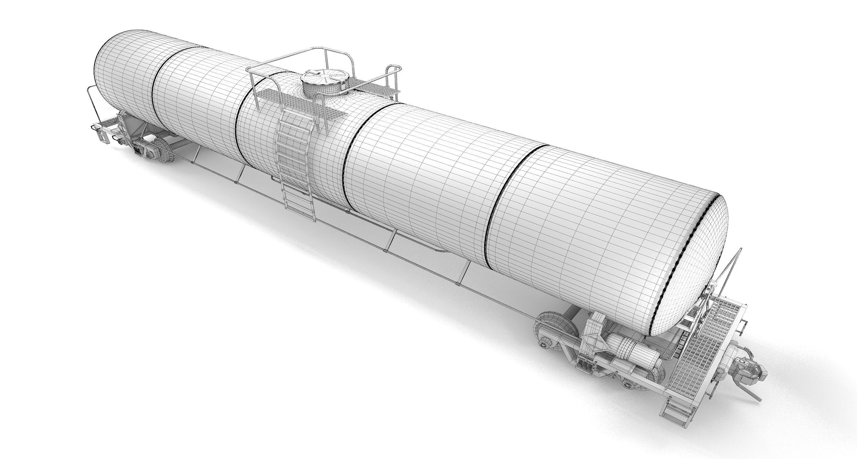 Oil Tanker Car 3D model_6