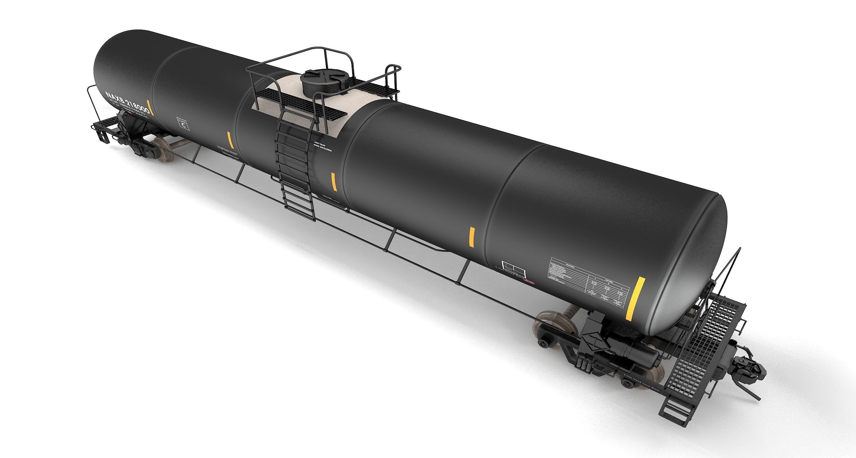Oil Tanker Car 3D model_1