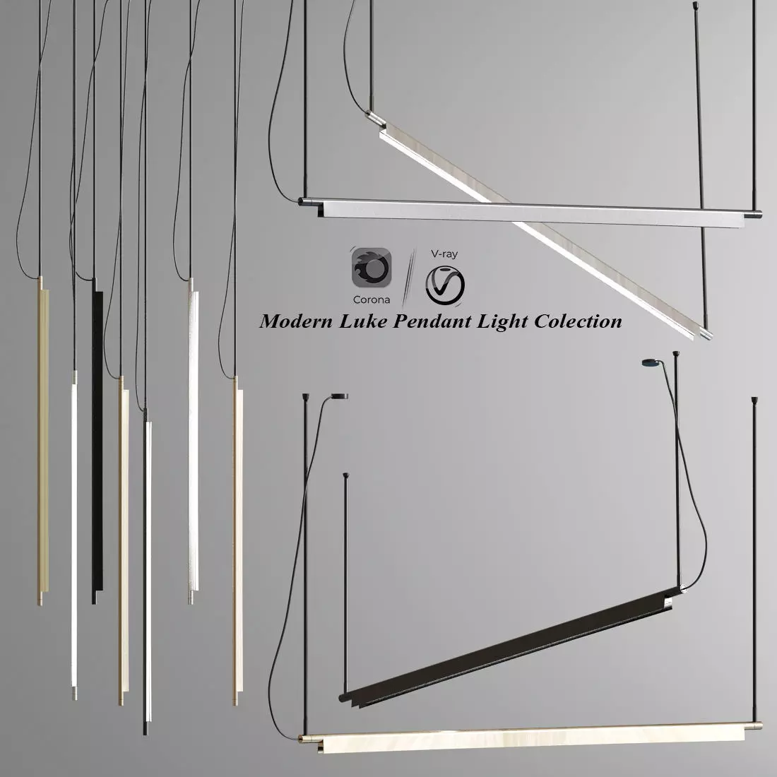 Modern Pendant Light Colection 10 3D model_0