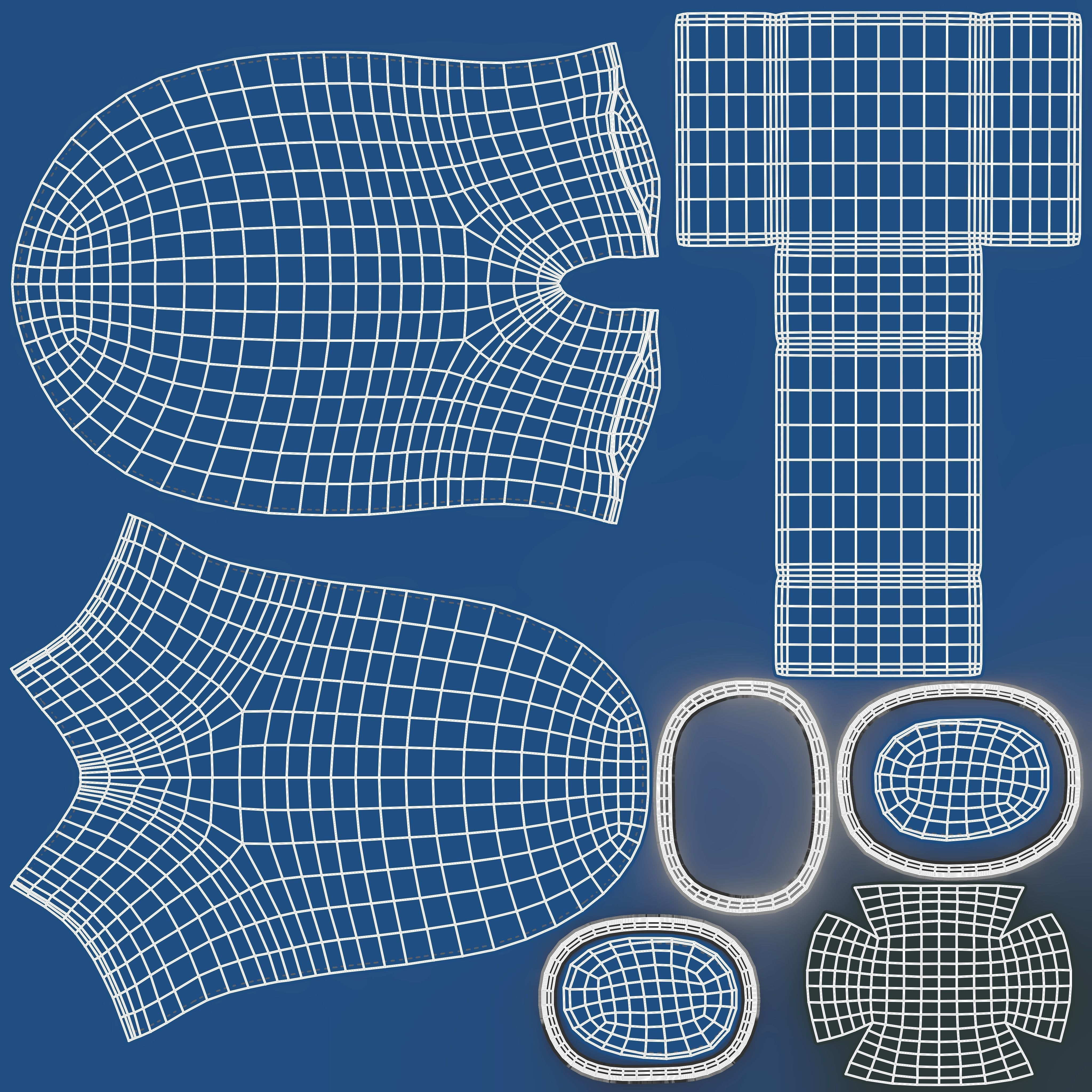 Among us characters - Maya rig included Low-poly 3D model_22