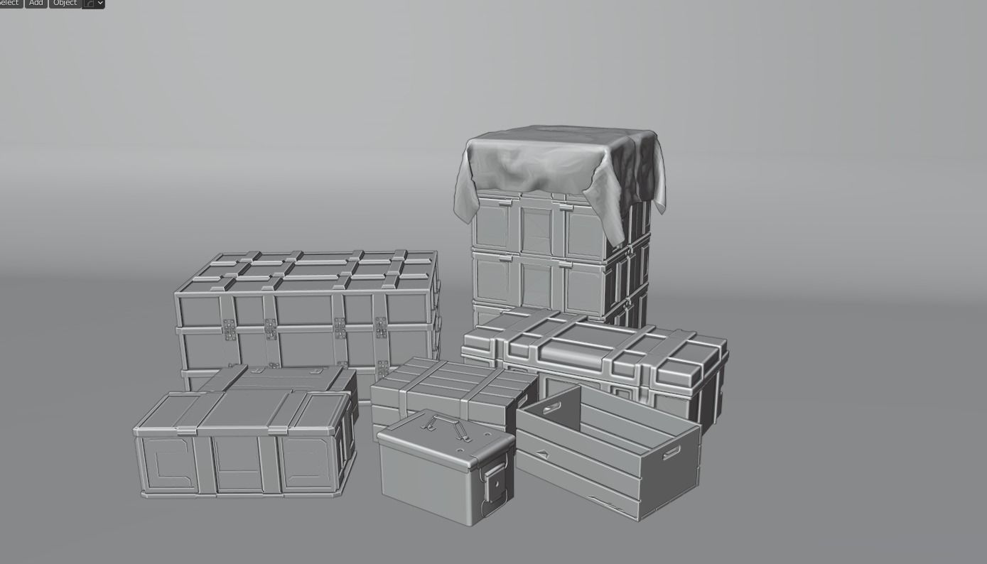 military boxes 3D model_9