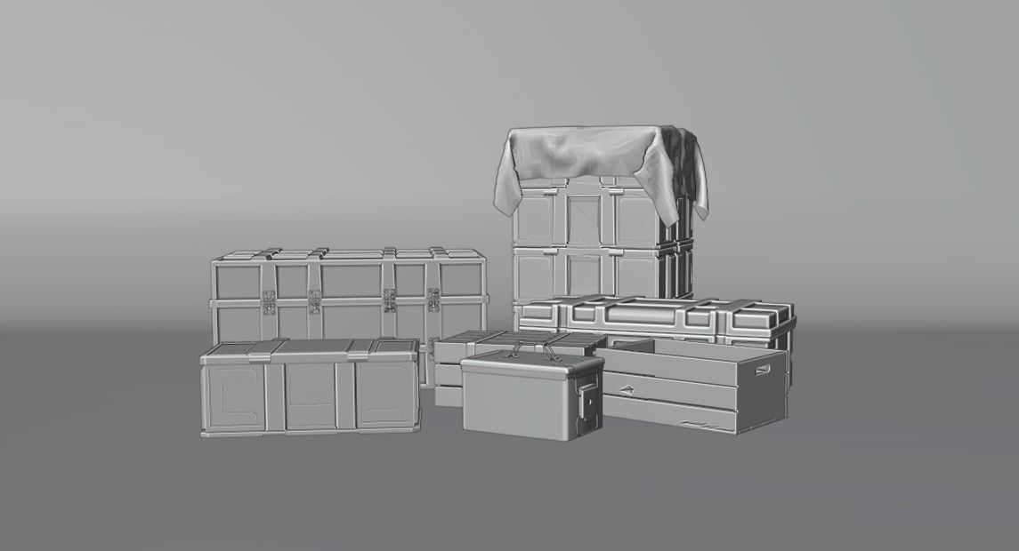 military boxes 3D model_13