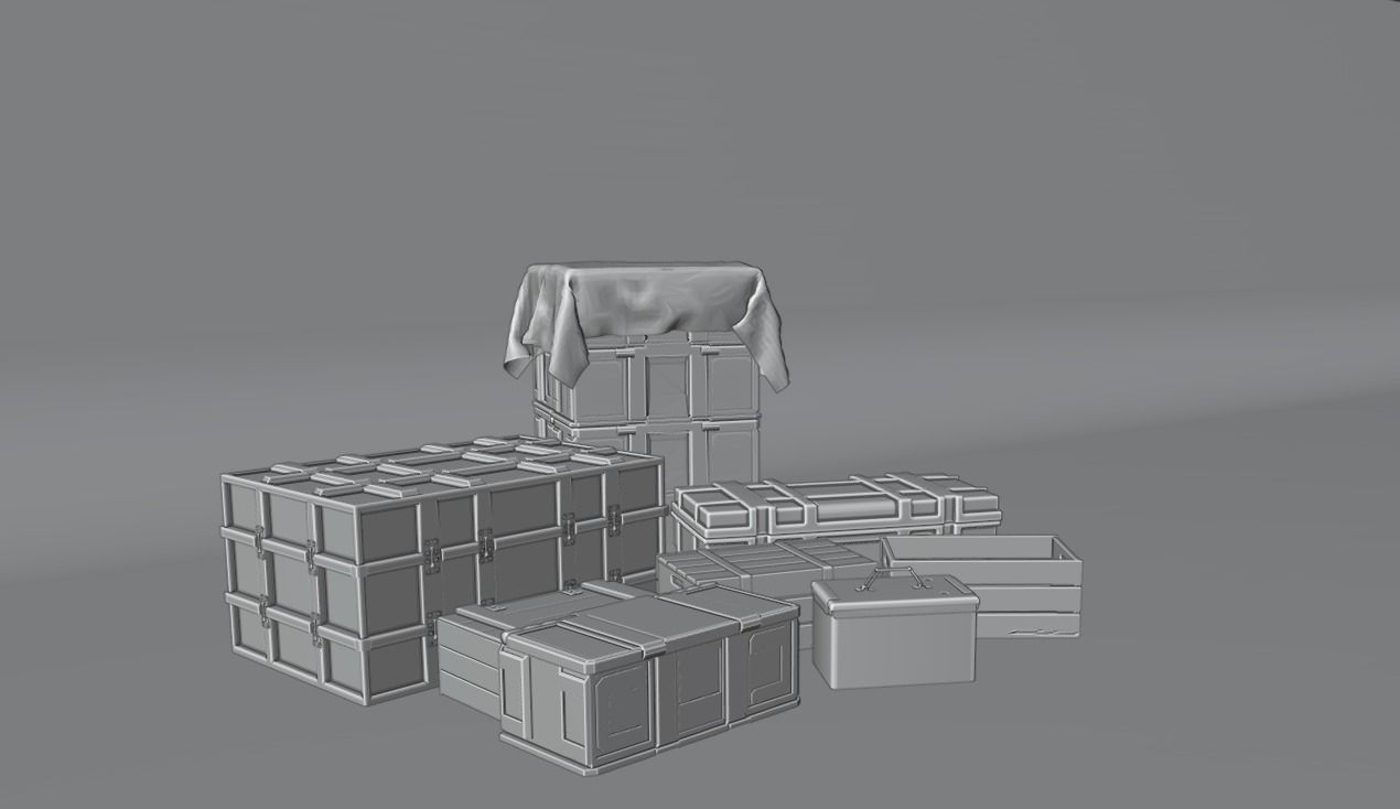 military boxes 3D model_10