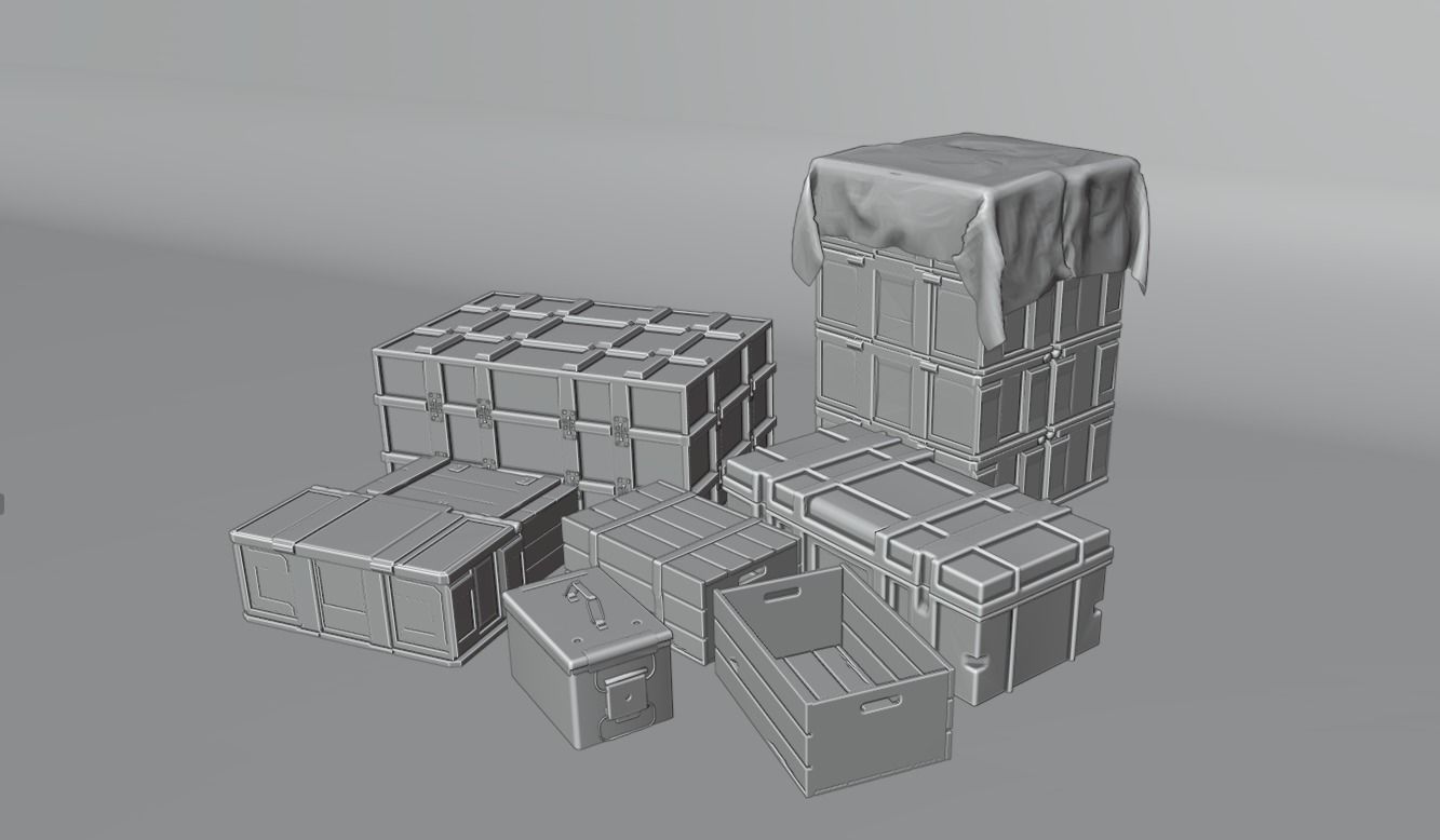military boxes 3D model_14