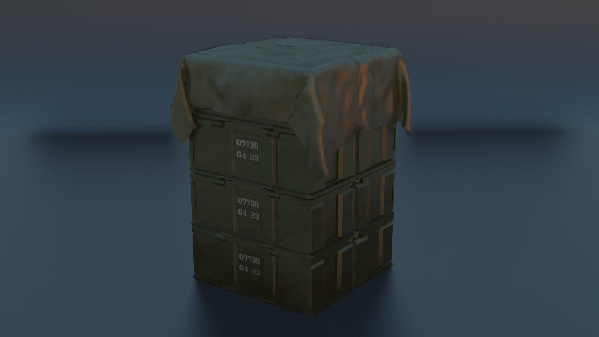 military boxes 3D model_8