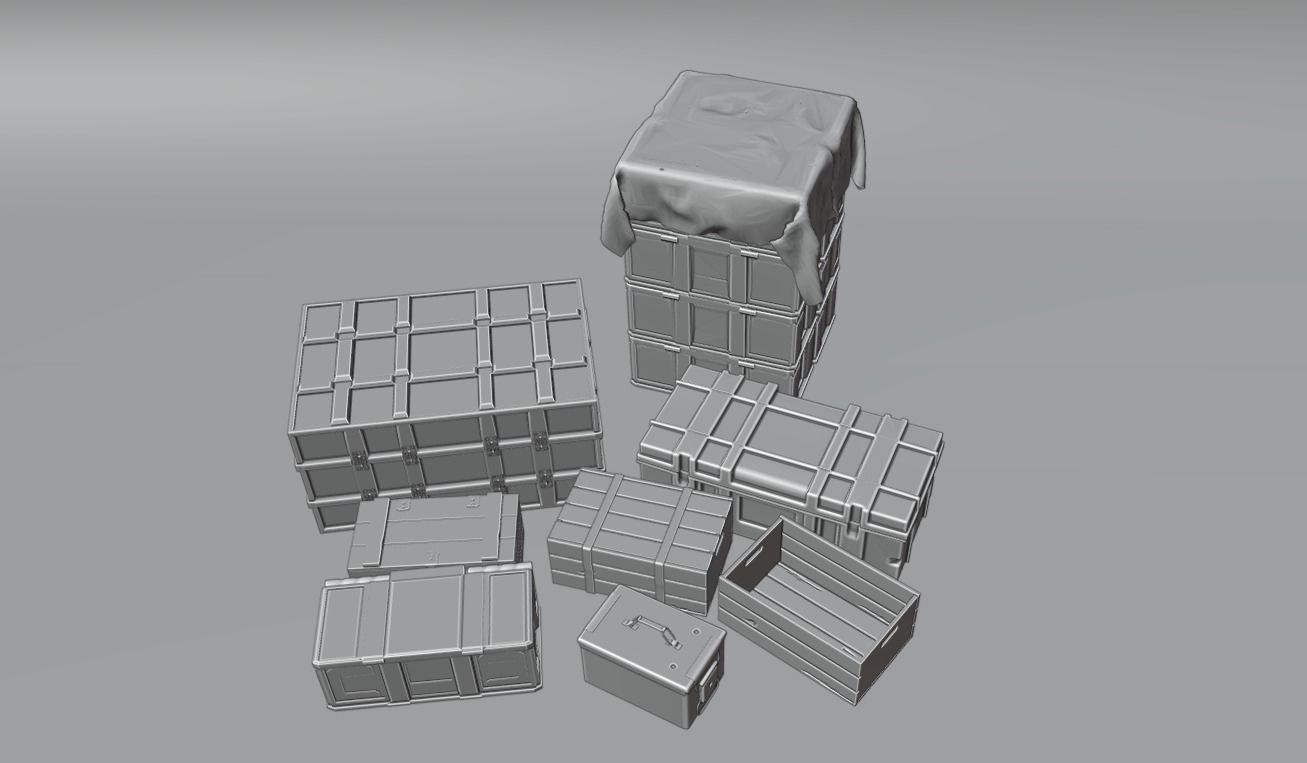 military boxes 3D model_12