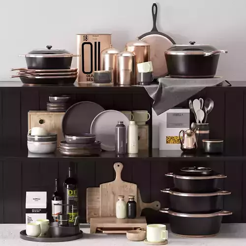 copper kitchen set 