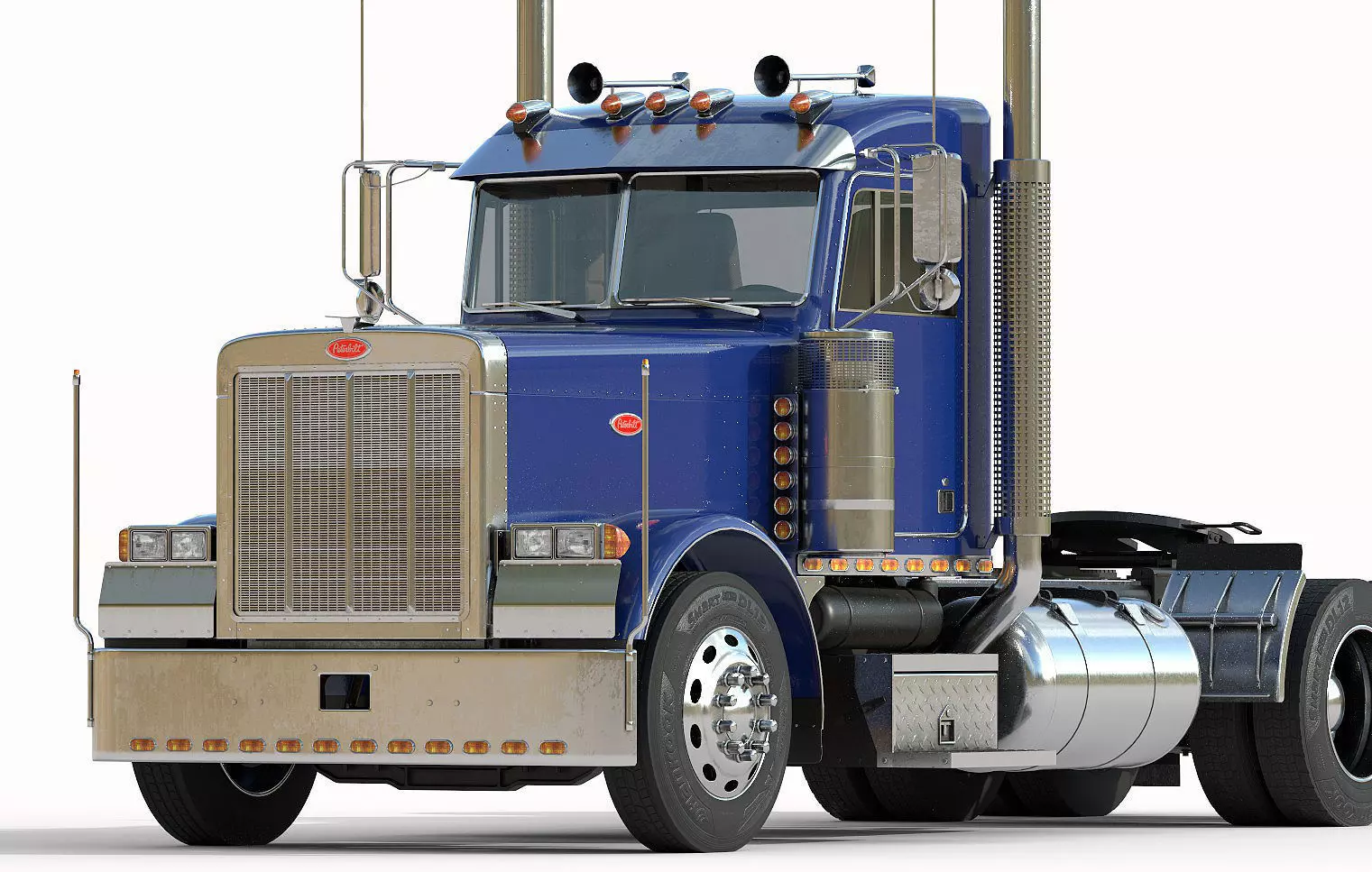 Peterbilt 379 with interior  3D model_0