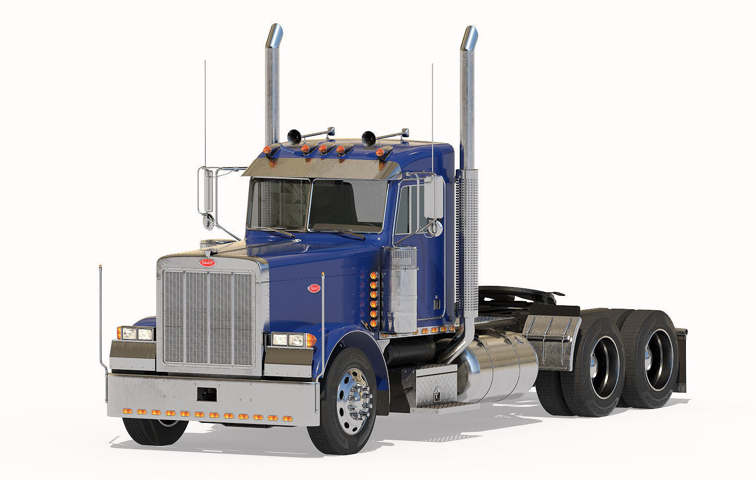 Truck 379 with interior 3D model