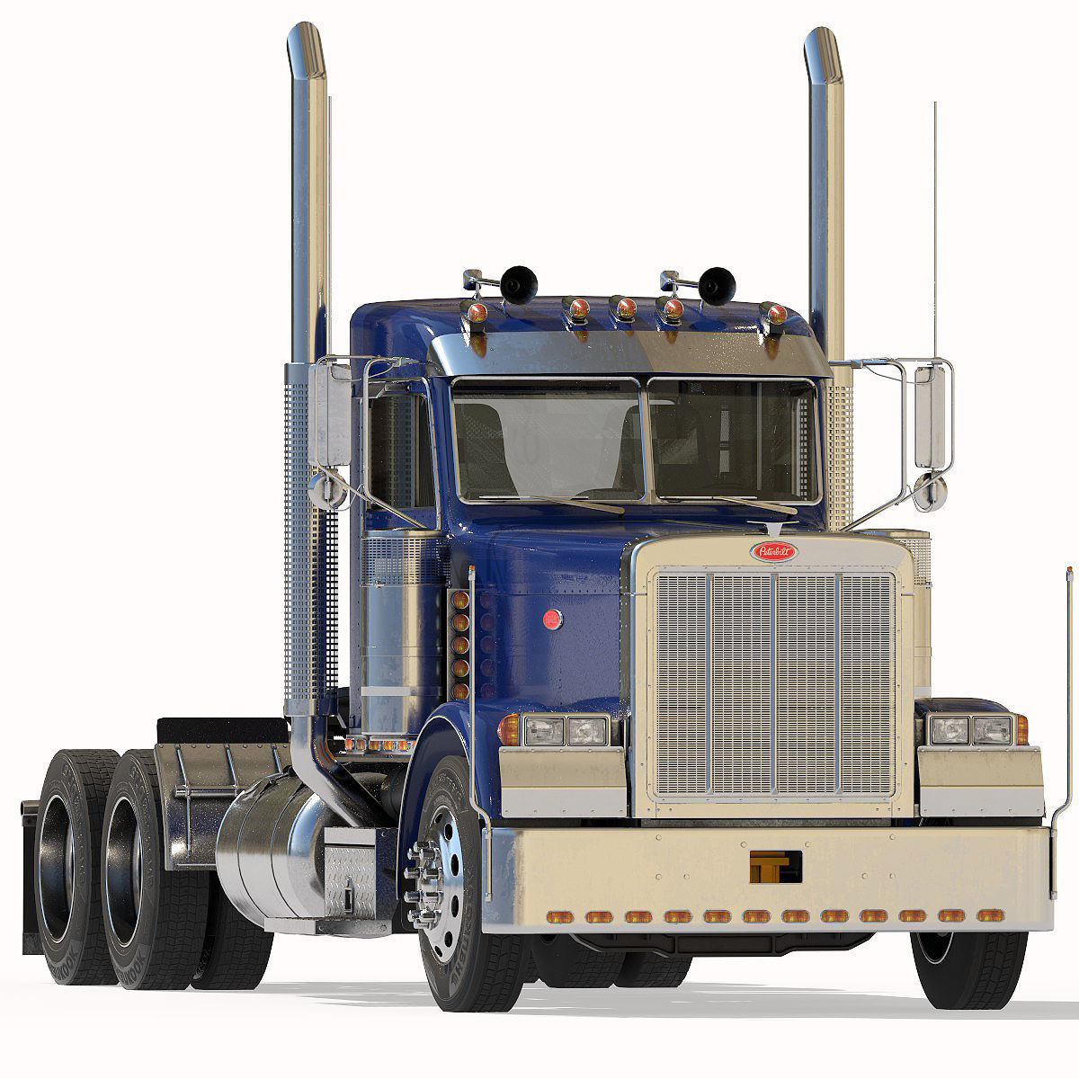 Peterbilt 379 with interior  3D model_2