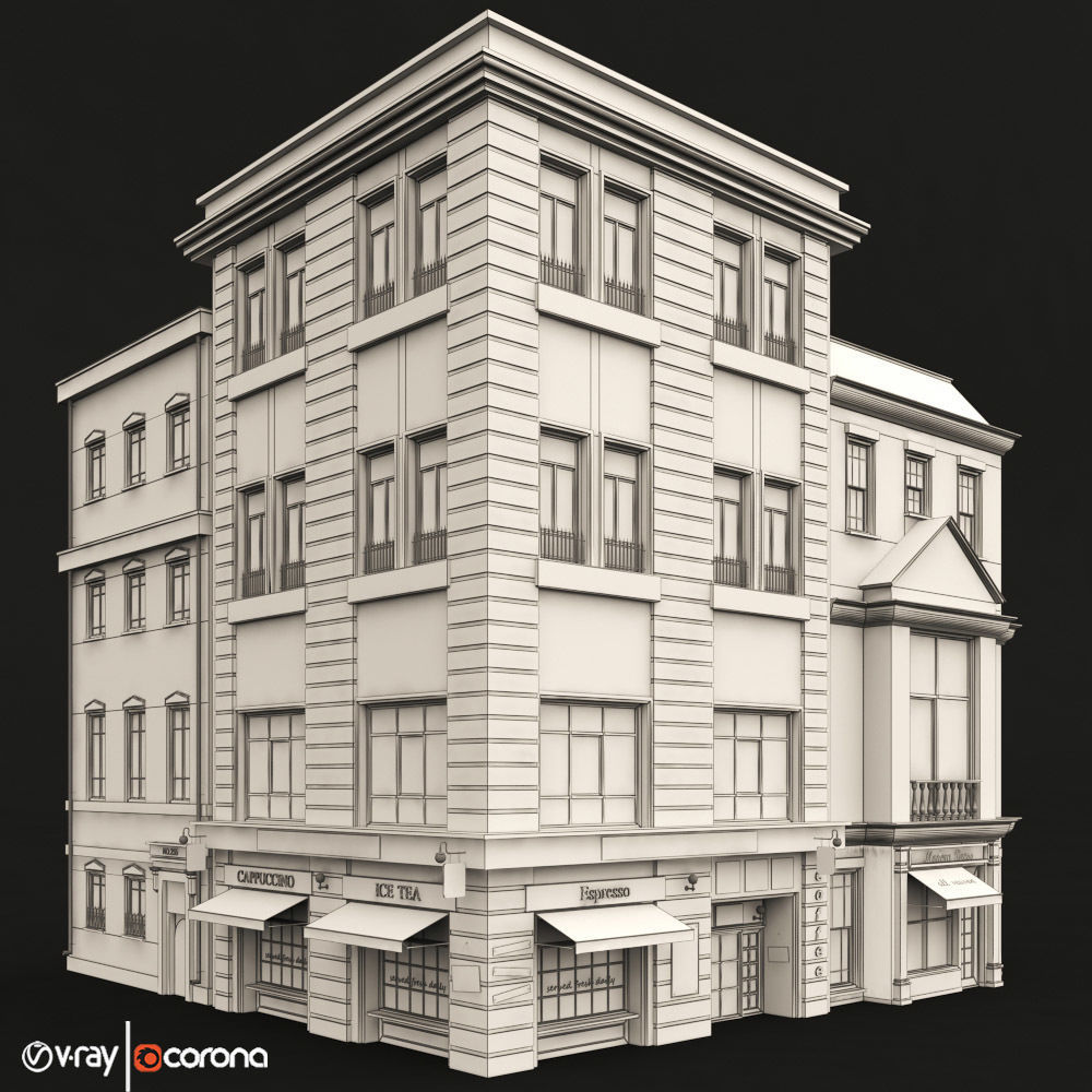 faced for background vol A3 3D model_2