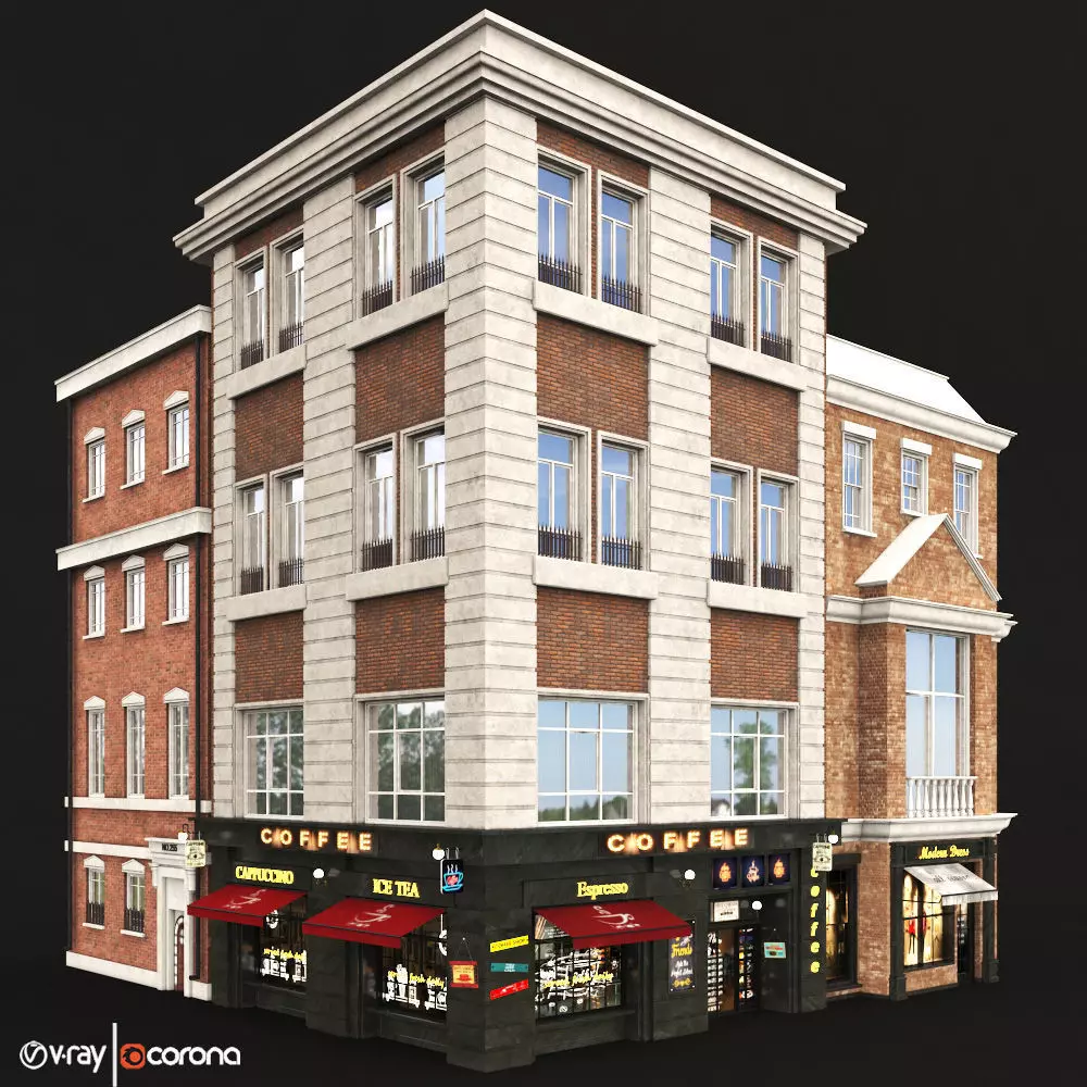 faced for background vol A3 3D model_0