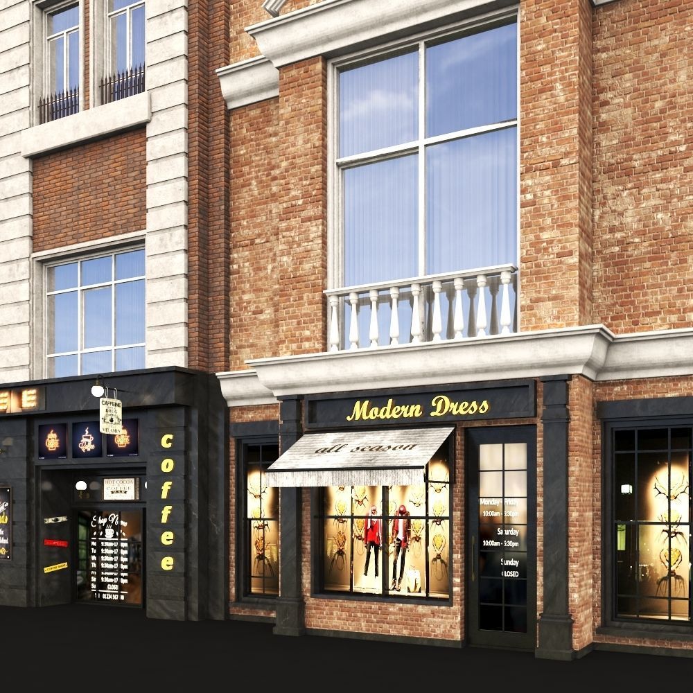 faced for background vol A3 3D model_3