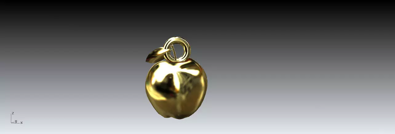 precious gold pendant 3D print model_0