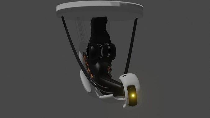 lowpoly GladOs portal 2 Free low-poly 3D model