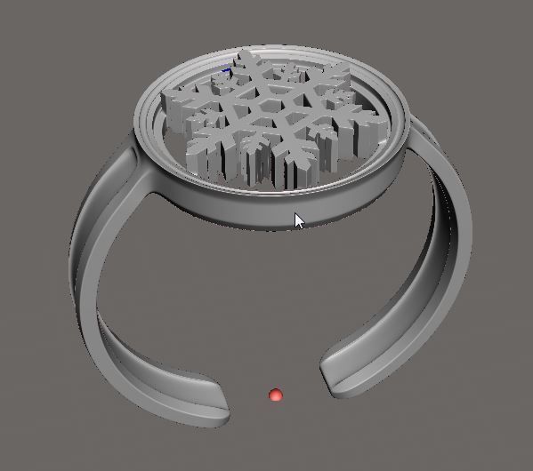 SnowFlake Ring 3D print model_2