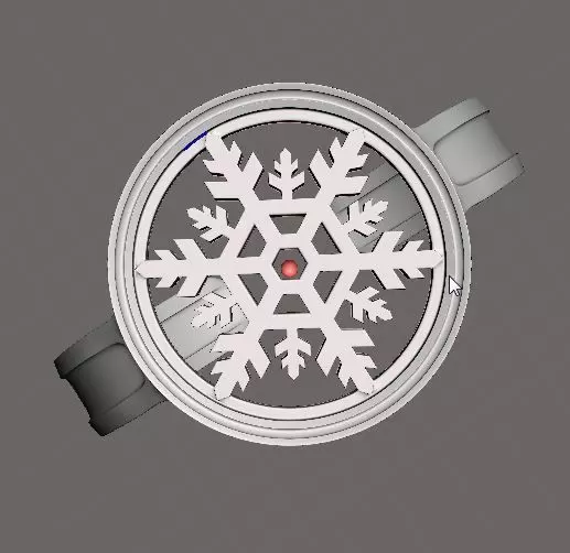 SnowFlake Ring 3D print model_0