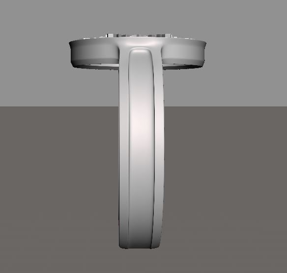 SnowFlake Ring 3D print model_1