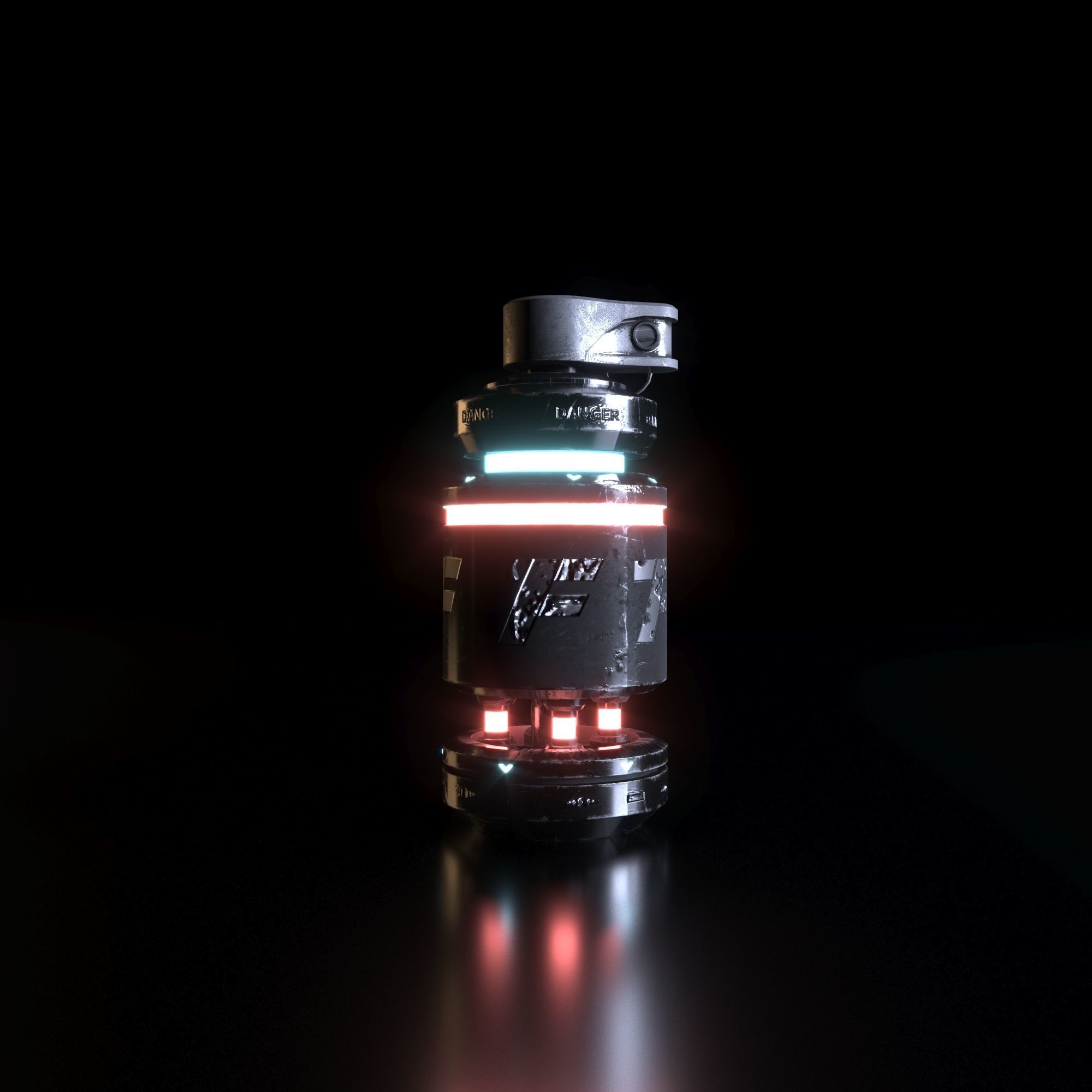 scifi grenade 3D model_4