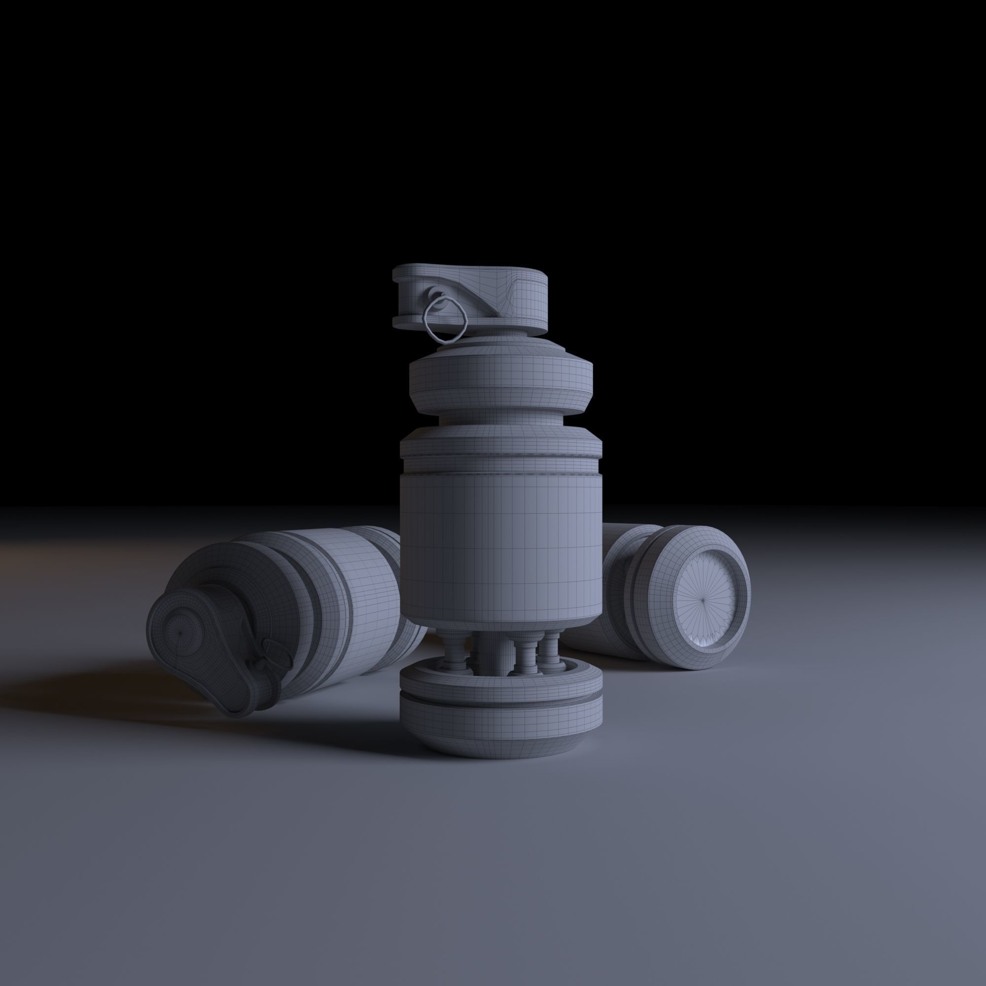 scifi grenade 3D model_1
