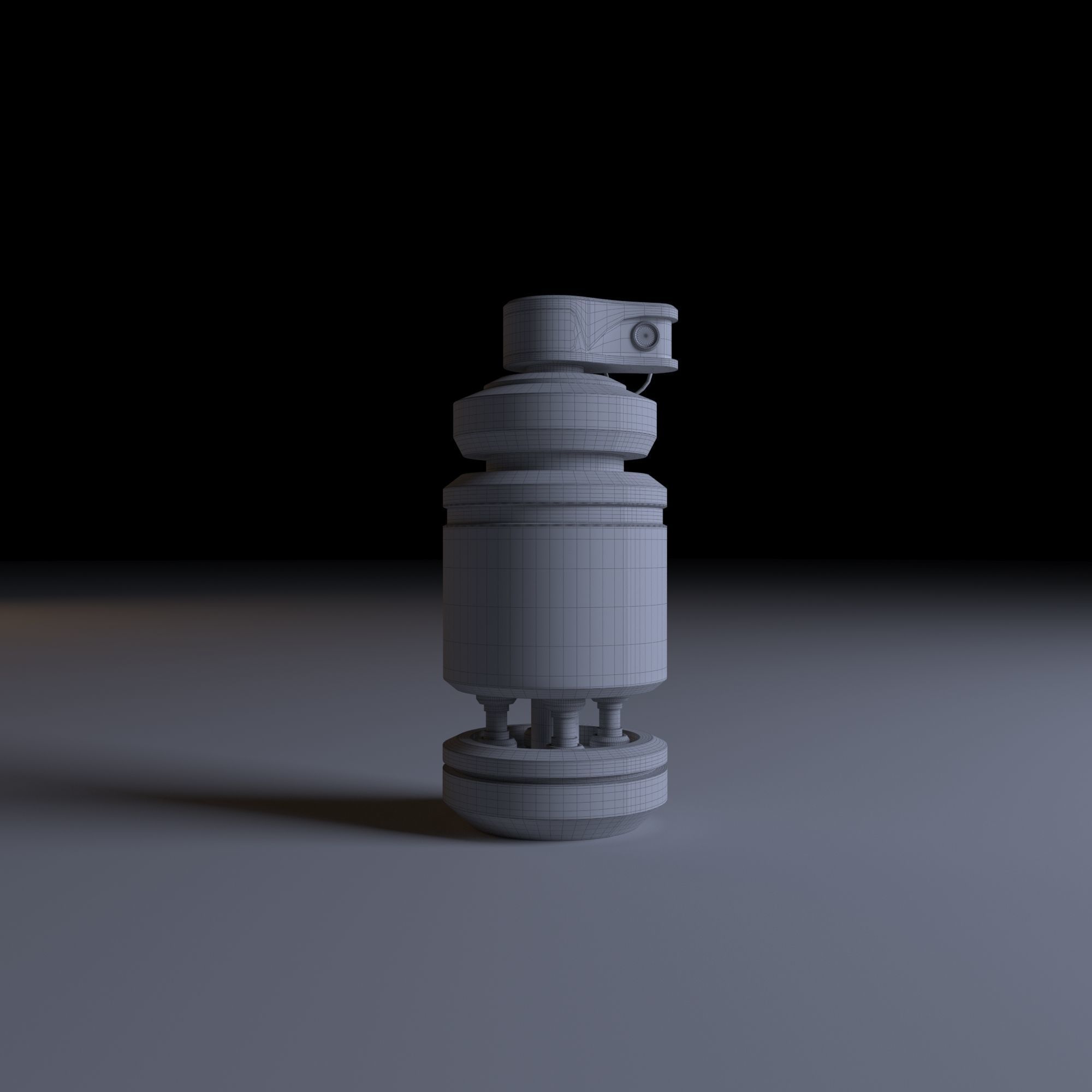 scifi grenade 3D model_5