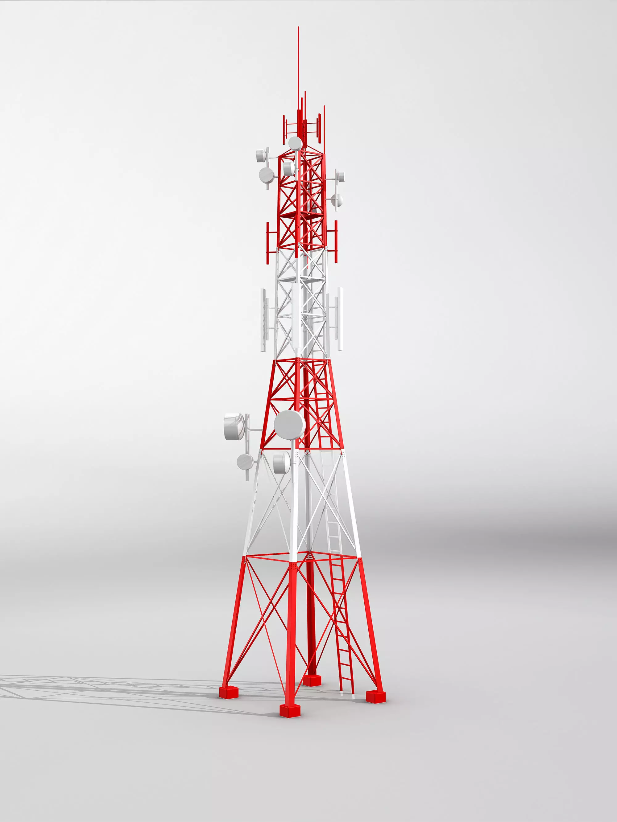 Telecommunication tower model 3D model_0