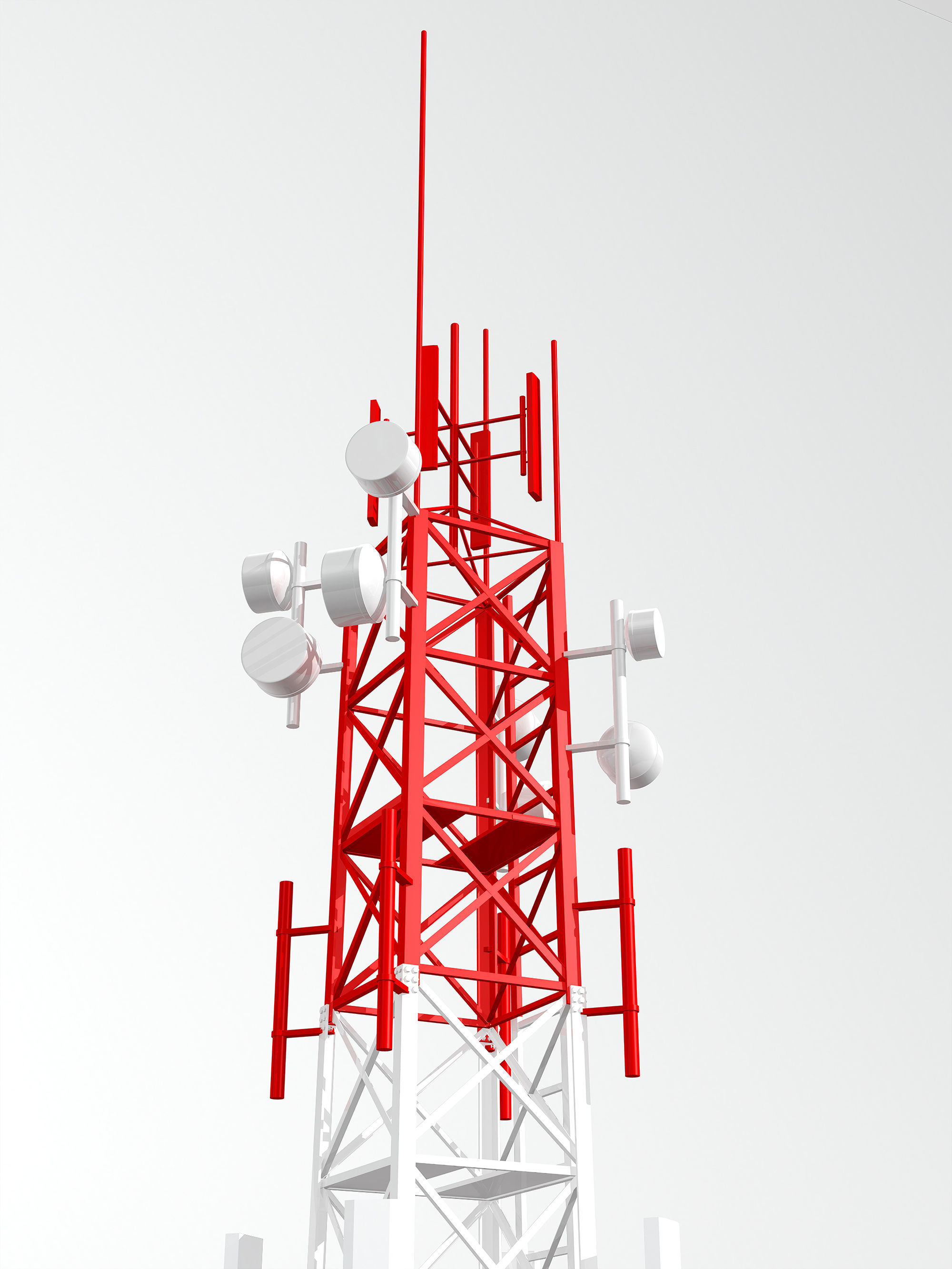 Telecommunication tower model 3D model_1