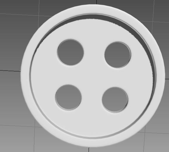 Button with four holes Free 3D print model_3