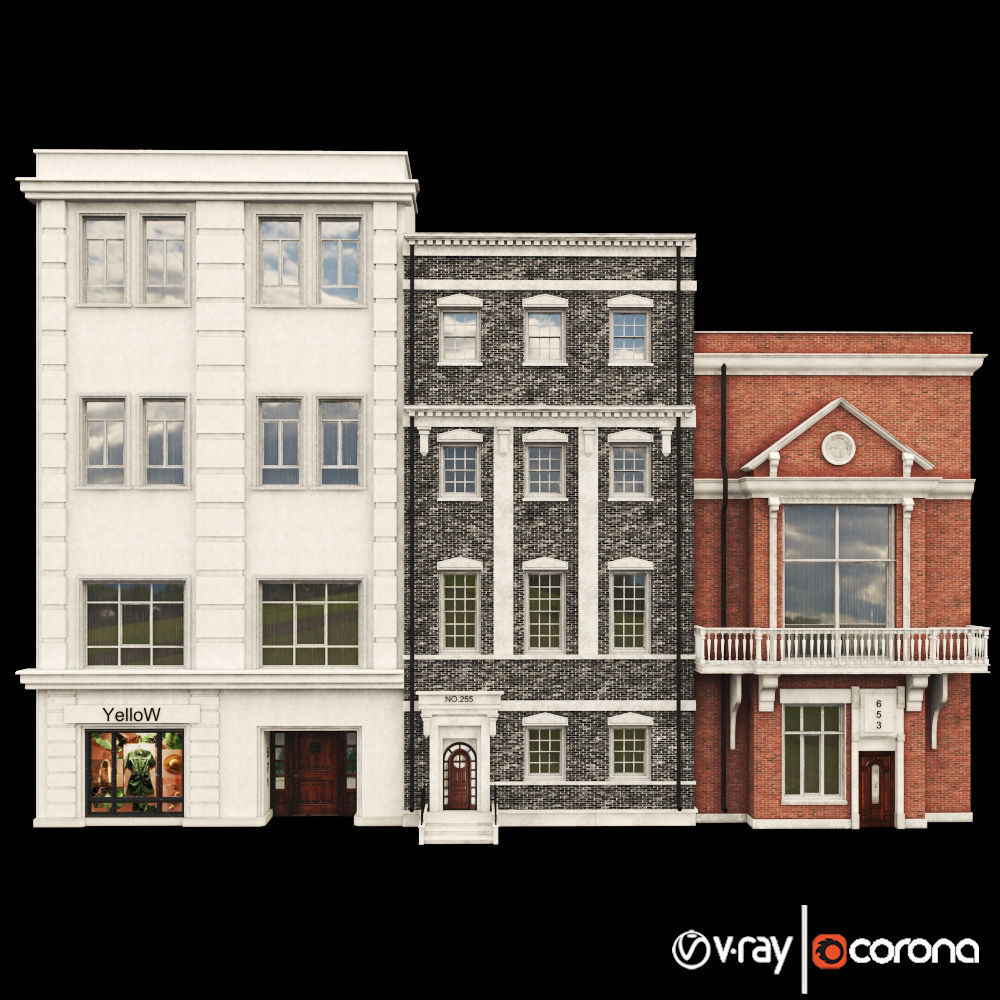 faced for background vol-A1 3D model_2