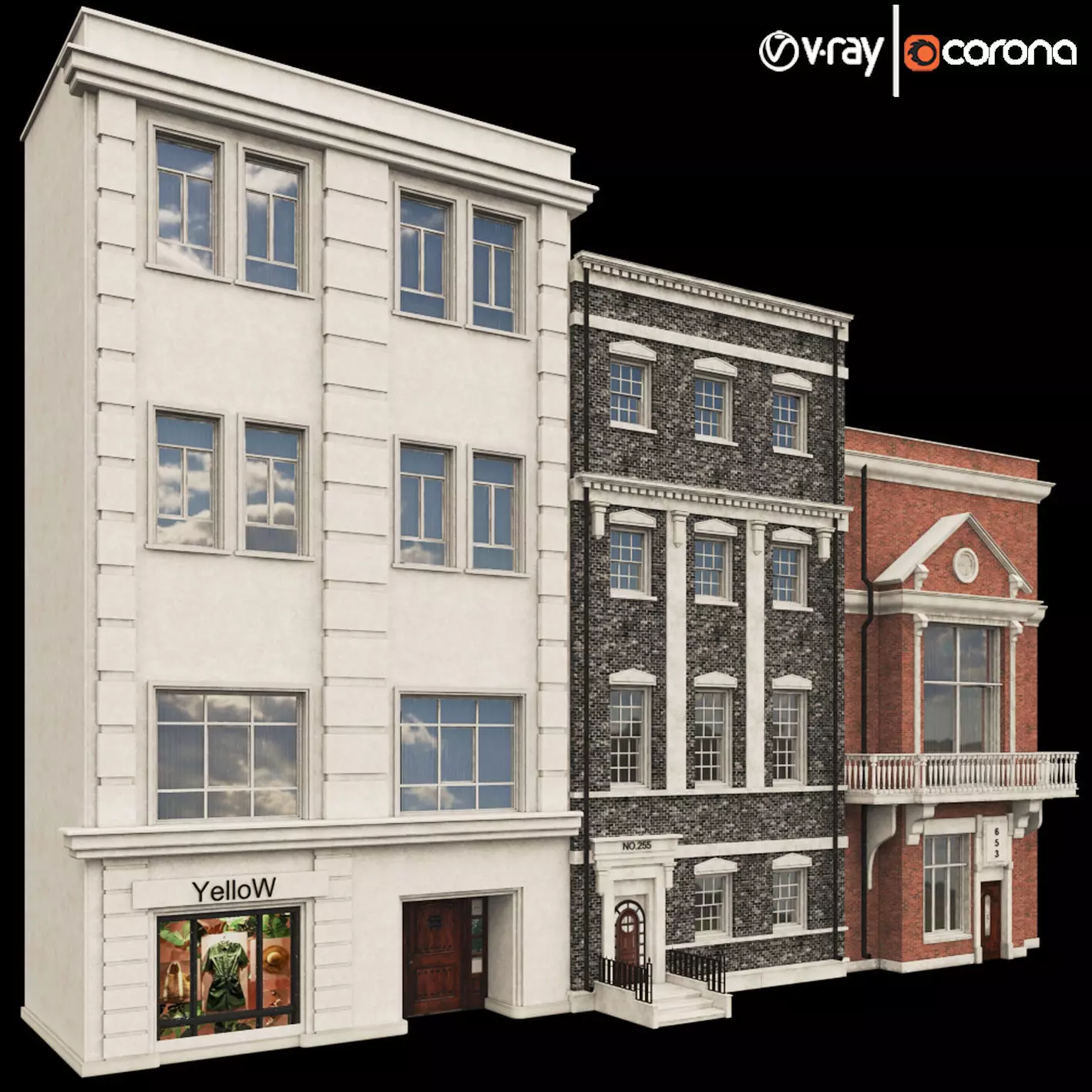 faced for background vol-A1 3D model_0