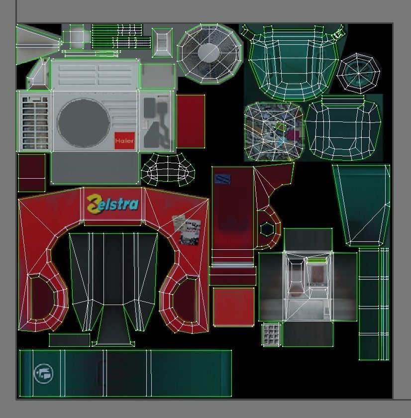 City Objects  - low poly Low-poly 3D model_8