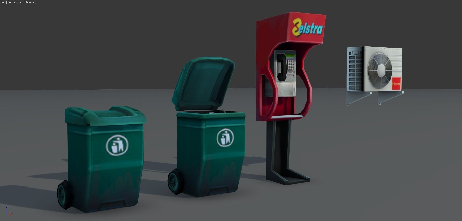 City Objects  - low poly Low-poly 3D model_3