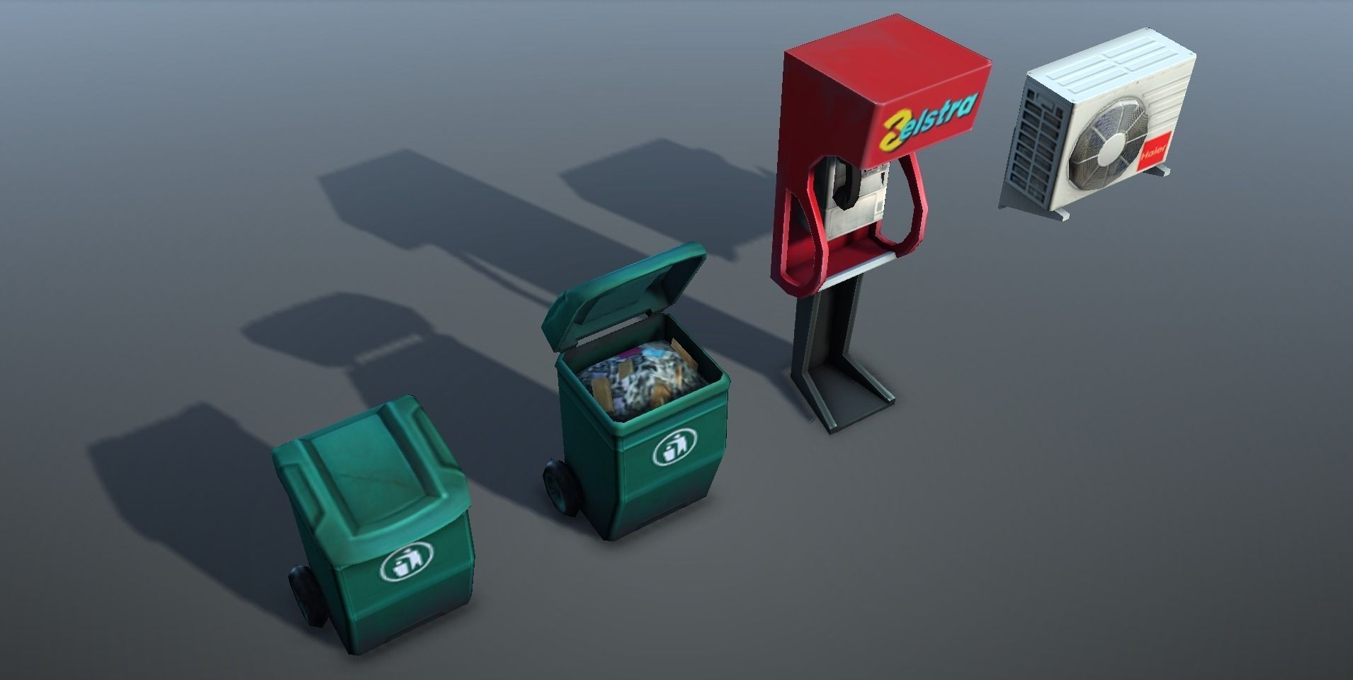 City Objects  - low poly Low-poly 3D model_11