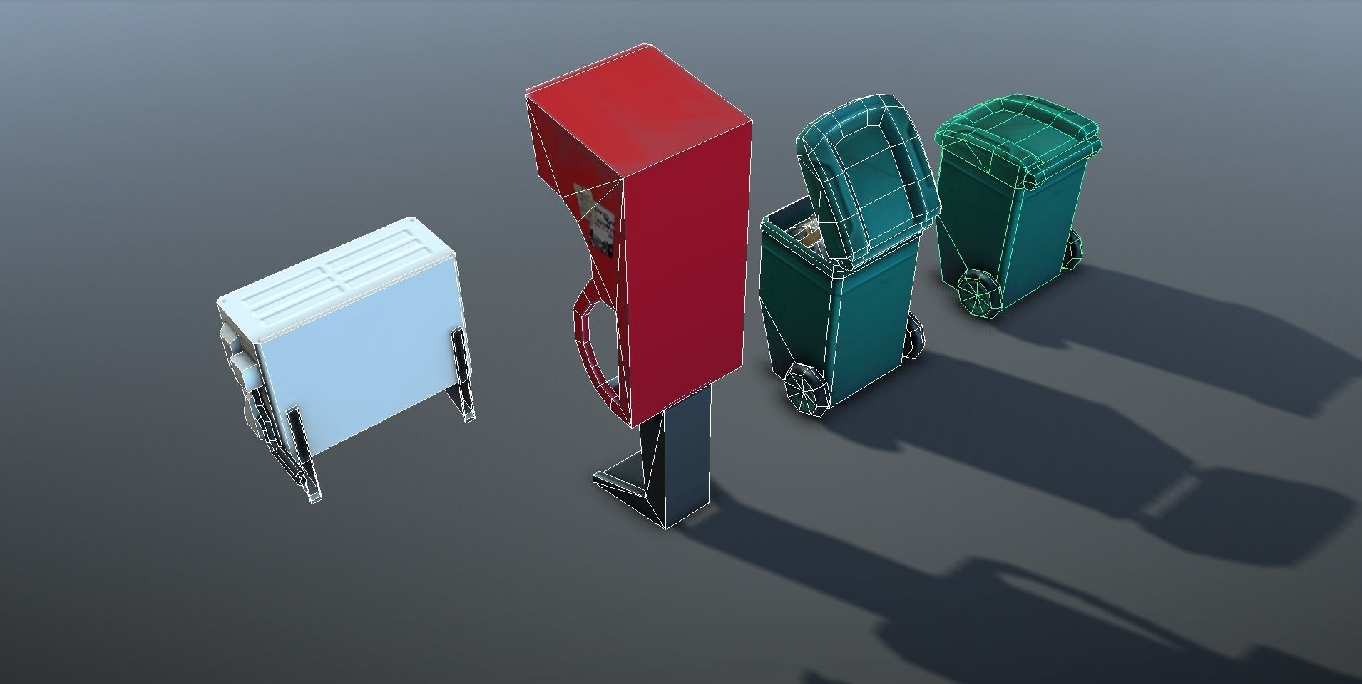 City Objects  - low poly Low-poly 3D model_14
