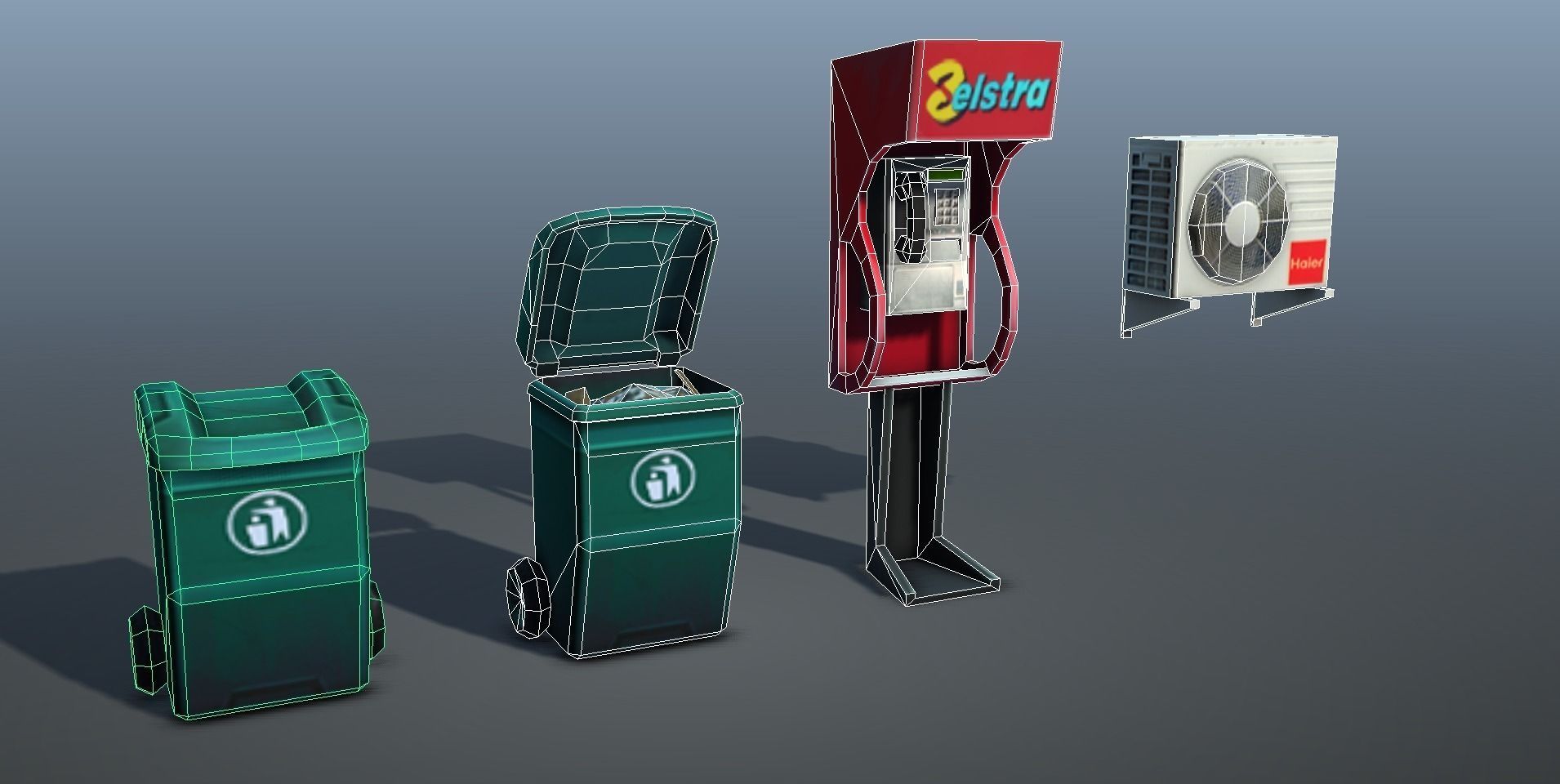 City Objects  - low poly Low-poly 3D model_15