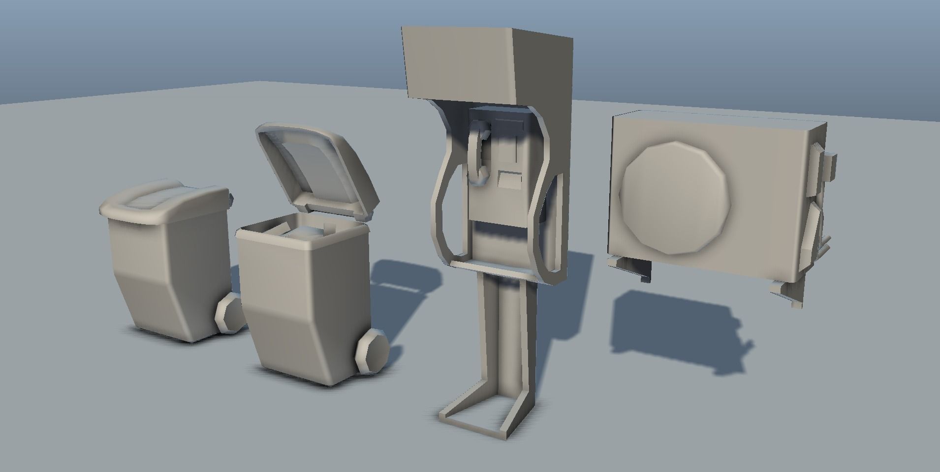 City Objects  - low poly Low-poly 3D model_16