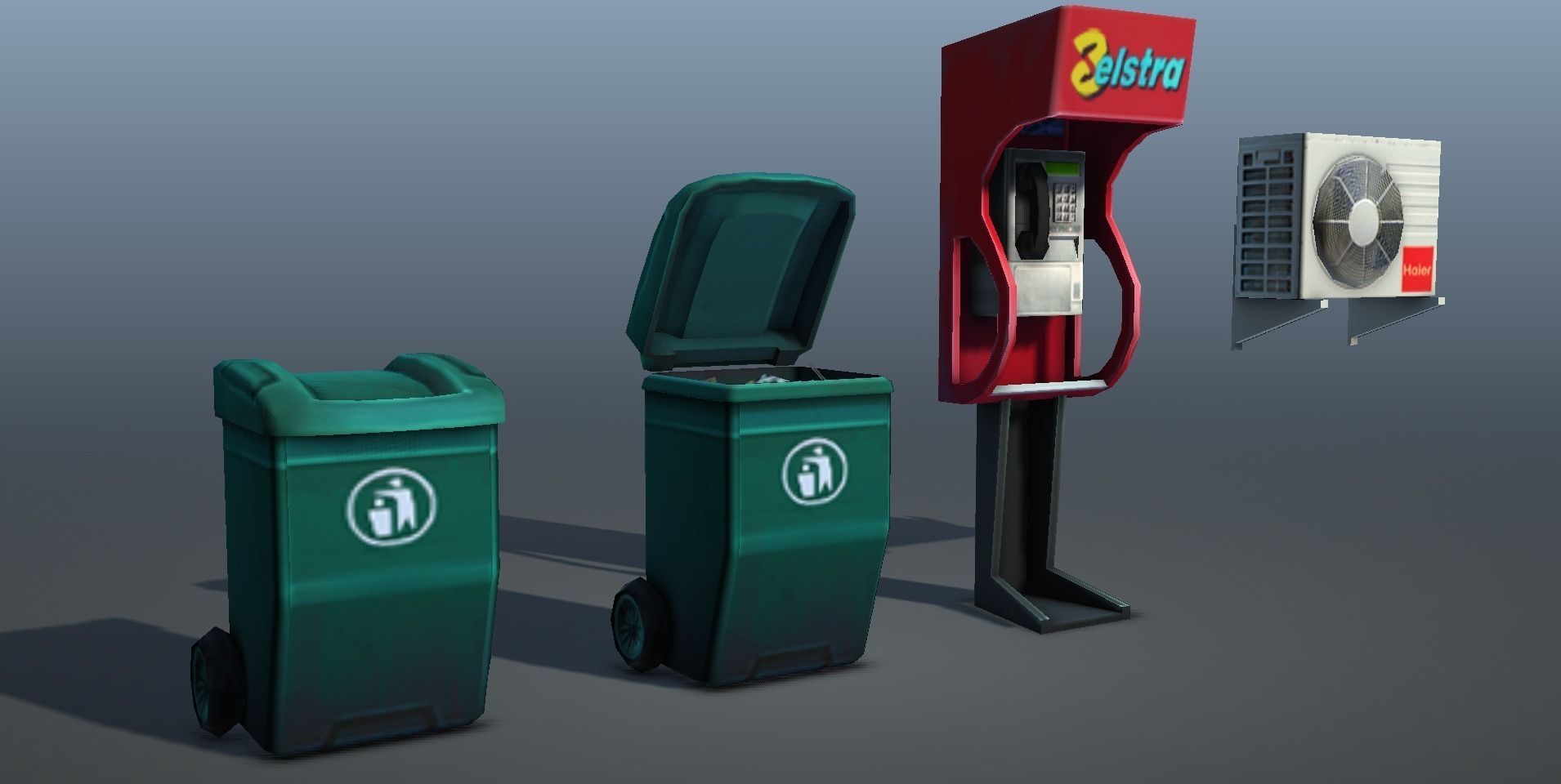 City Objects  - low poly Low-poly 3D model_10