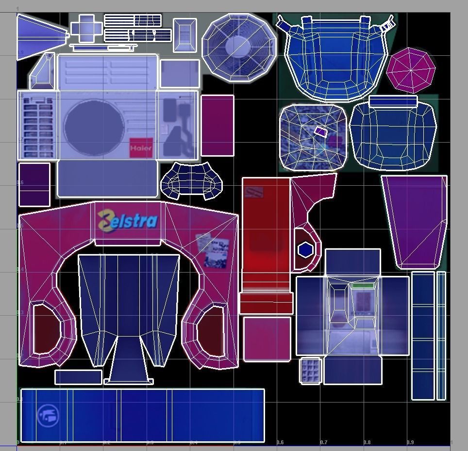 City Objects  - low poly Low-poly 3D model_18