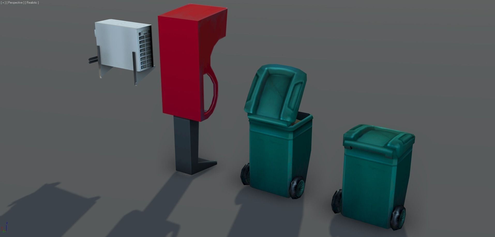 City Objects  - low poly Low-poly 3D model_4