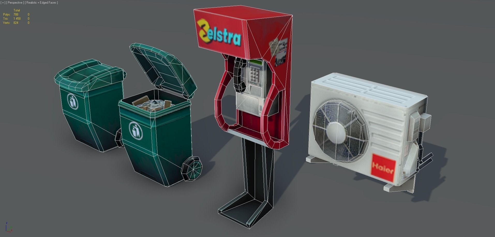 City Objects  - low poly Low-poly 3D model_6
