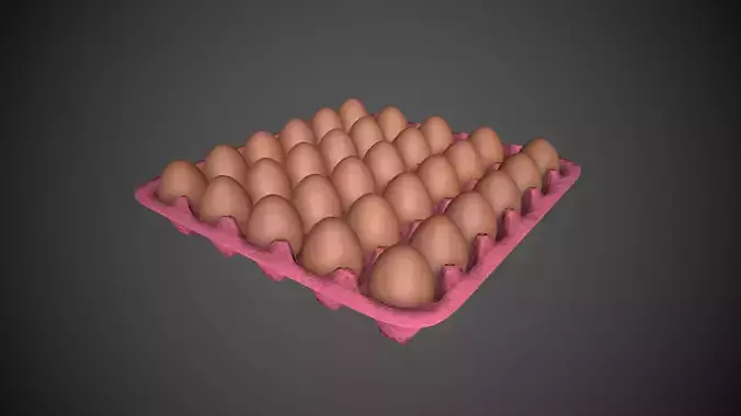 Eggs with Box 3D model
