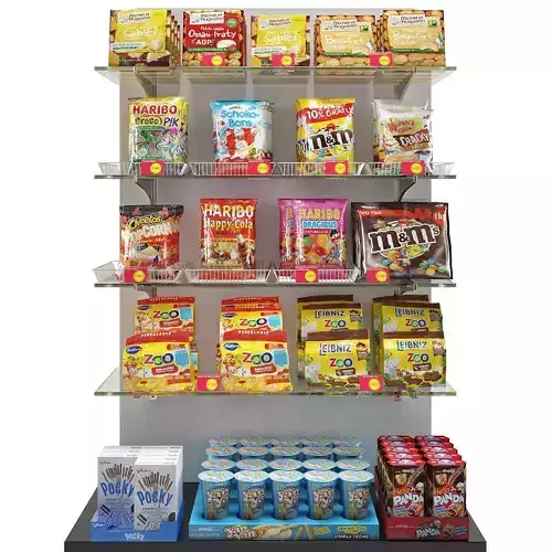 Snack shelving display 3D model