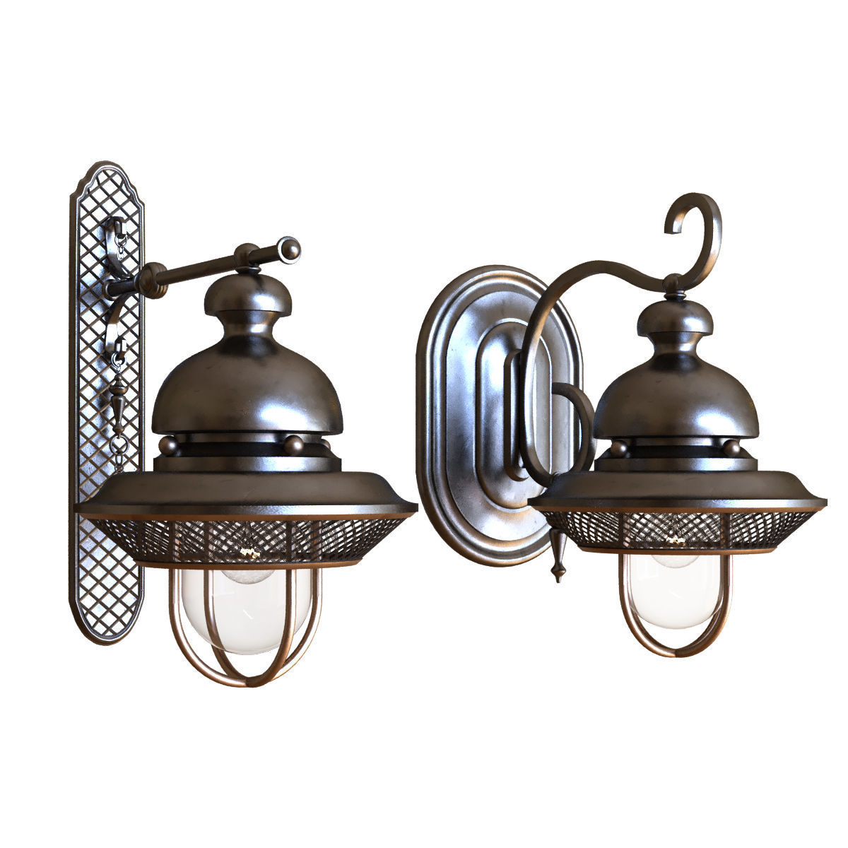 exterior light set 002 3D model_2