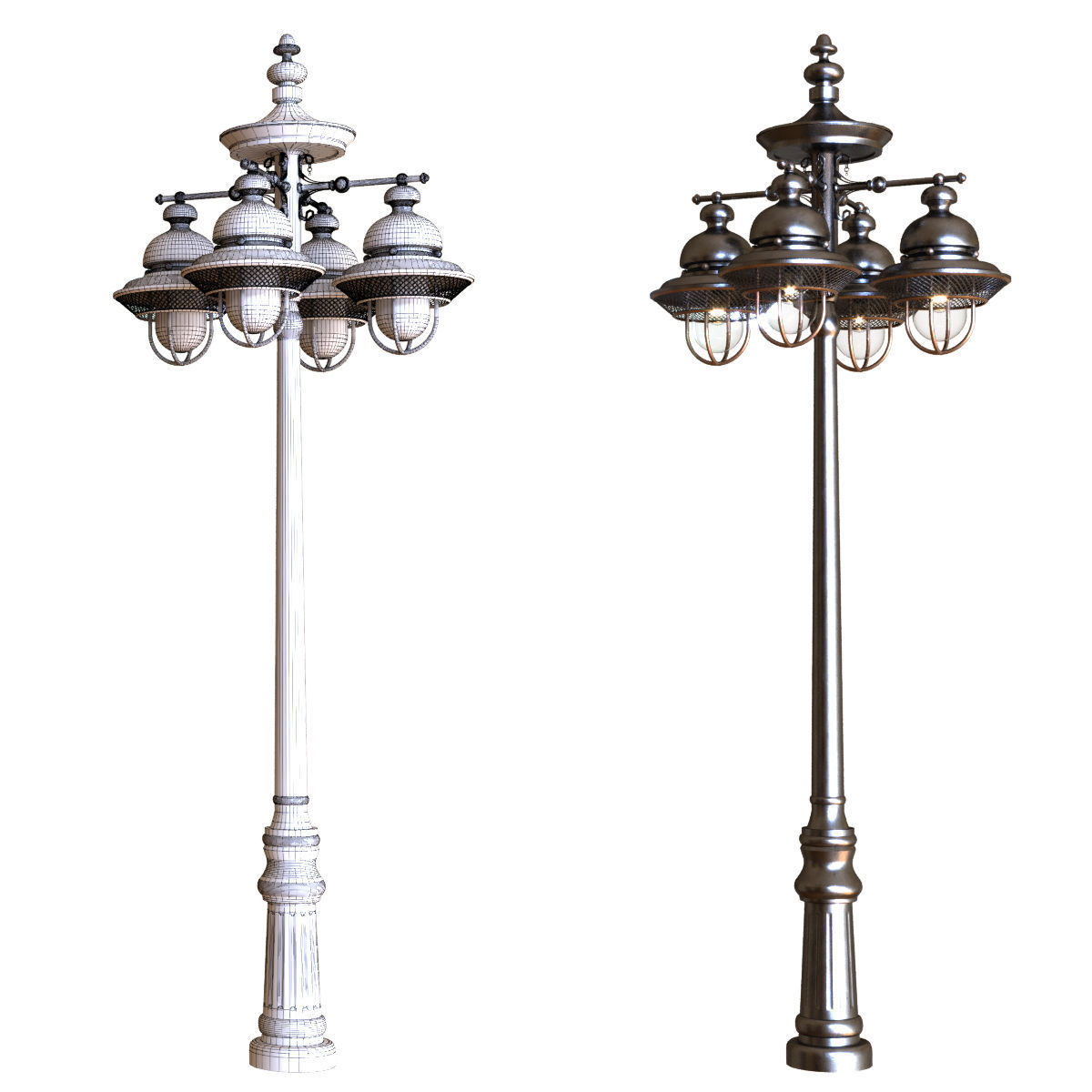 exterior light set 002 3D model_5