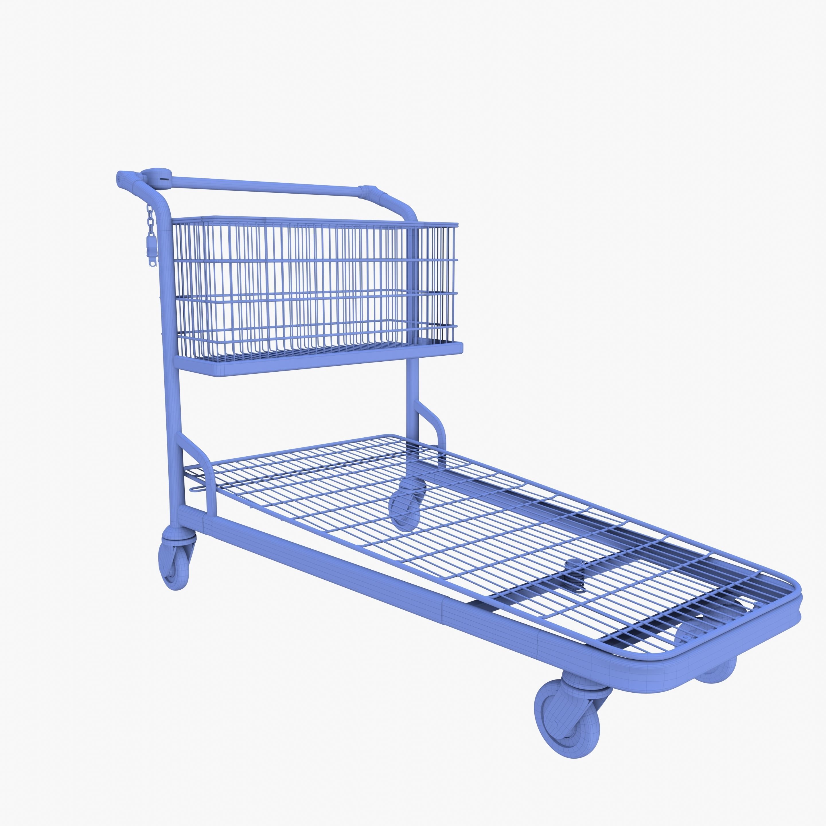Shopping cart stack v1 Low-poly 3D model_22