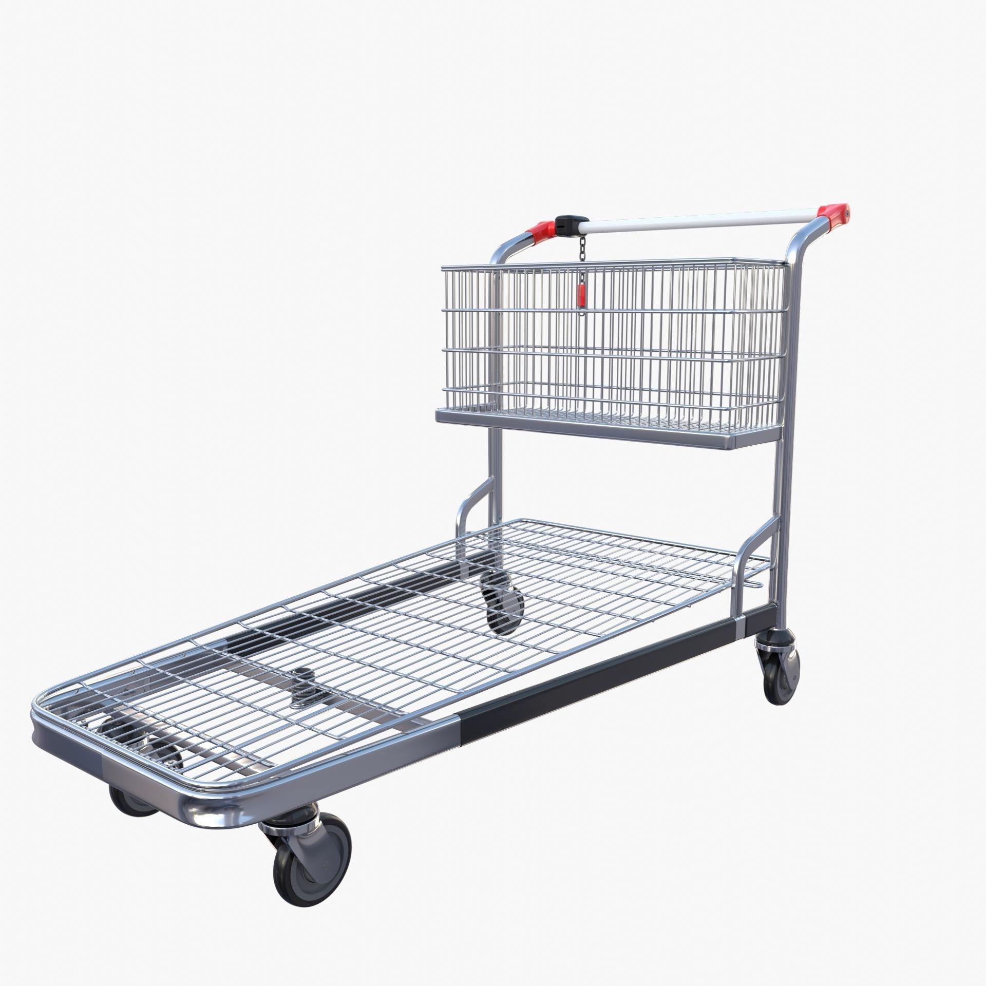 Shopping cart stack v1 Low-poly 3D model_10