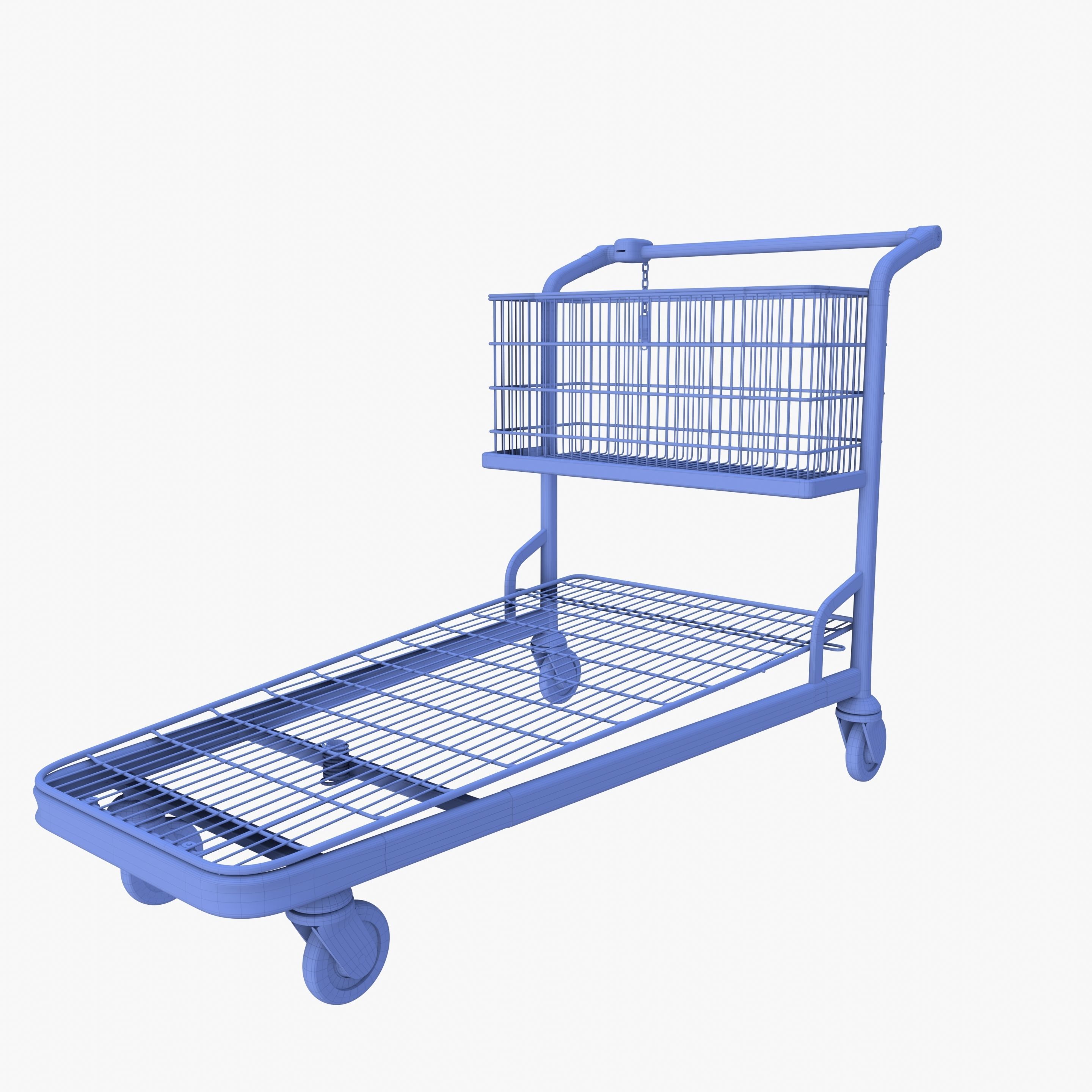 Shopping cart stack v1 Low-poly 3D model_20