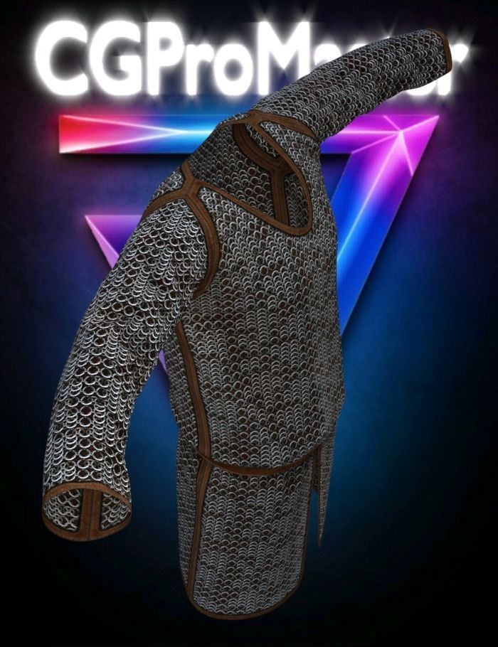 Chainmail low-poly Low-poly 3D model_1
