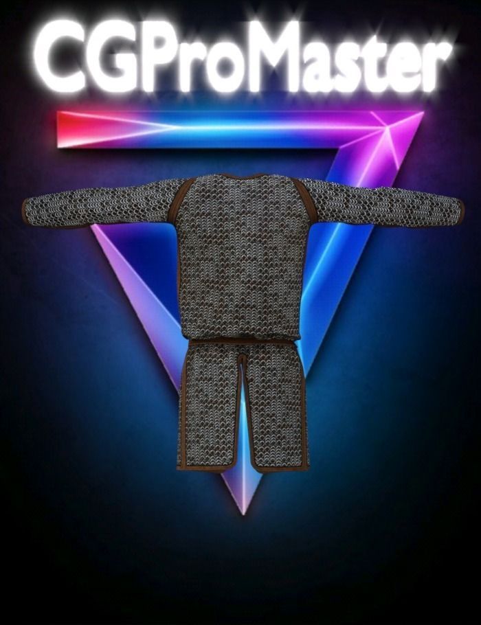 Chainmail low-poly Low-poly 3D model_4