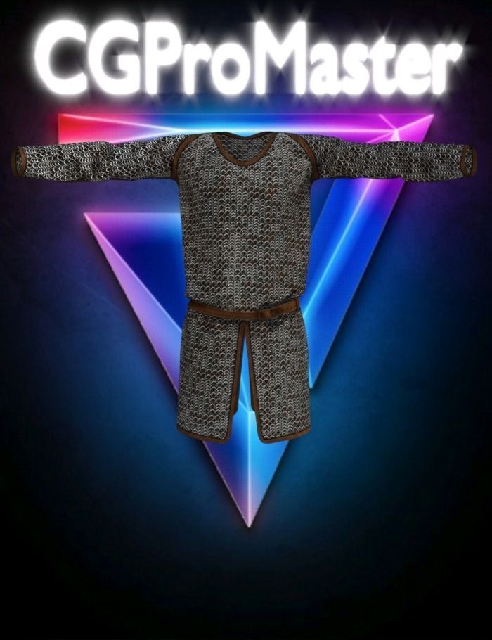 Chainmail low-poly Low-poly 3D model_0